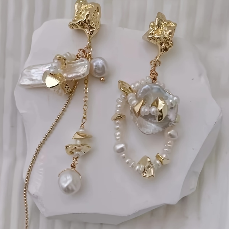 

Pearl Decor Dangle Earrings Elegant Female Gift