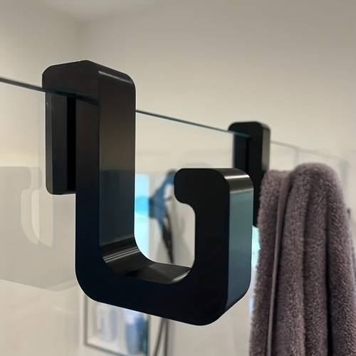 2/3/4 stück robuste badezimmerhaken für 8mm glastür | kein bohren erforderlich, stabiles kunststoffmaterial, wandmontage, zum aufhängen von kleidung, handtüchern (schwarze, weiße optionen verfügbar)