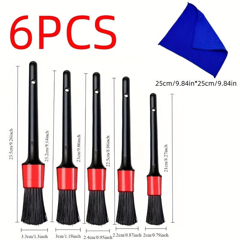 6pcs Nylon Car Detail Brush Set&comma; Dashboard E...