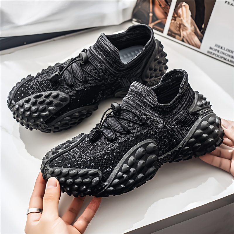Plus Size Durian Knit Sports Sock Shoes Slip-On Lazy Shoes