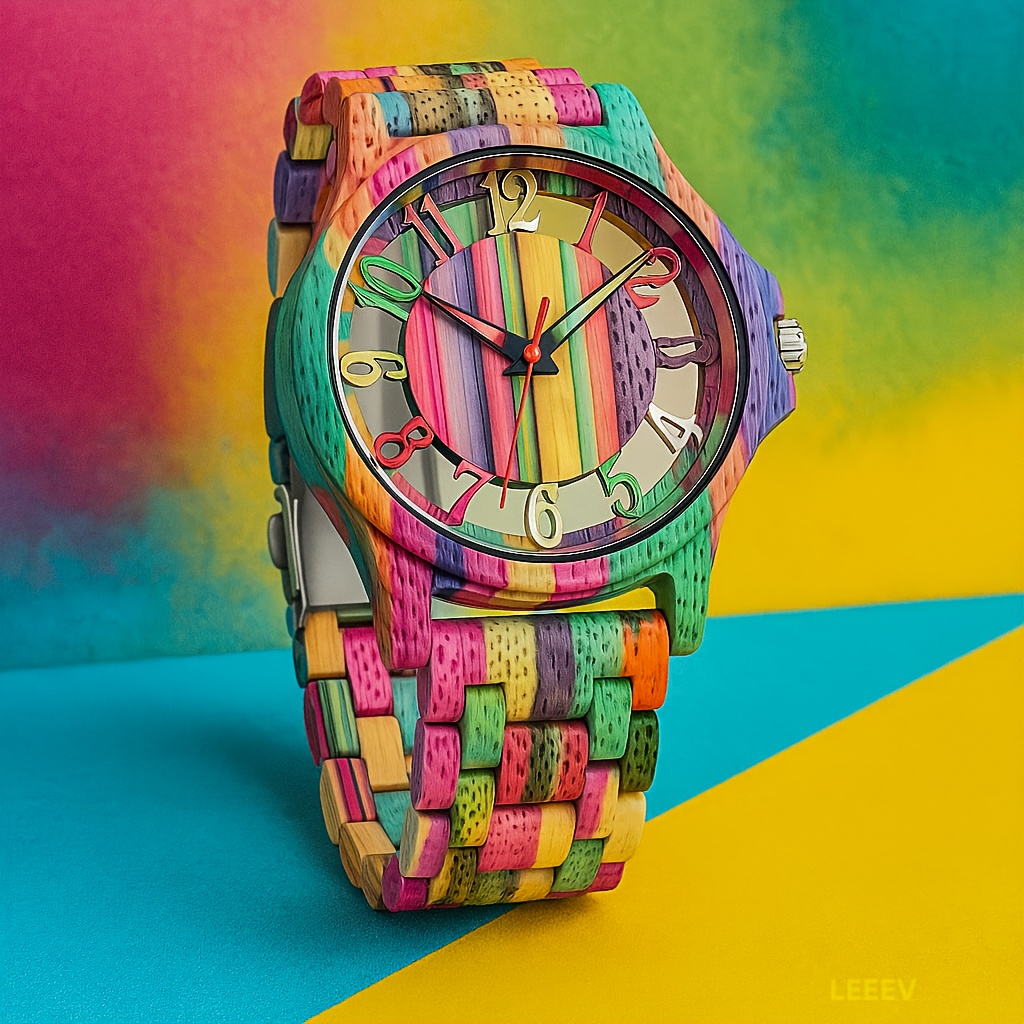E-shop LeeEv Mehrfarbige Transparente Hohle Leichte Holzuhren für Männer Handgefertigte Gravierte Holzuhr Herren Bambus Armbanduhr Männer Geschenk