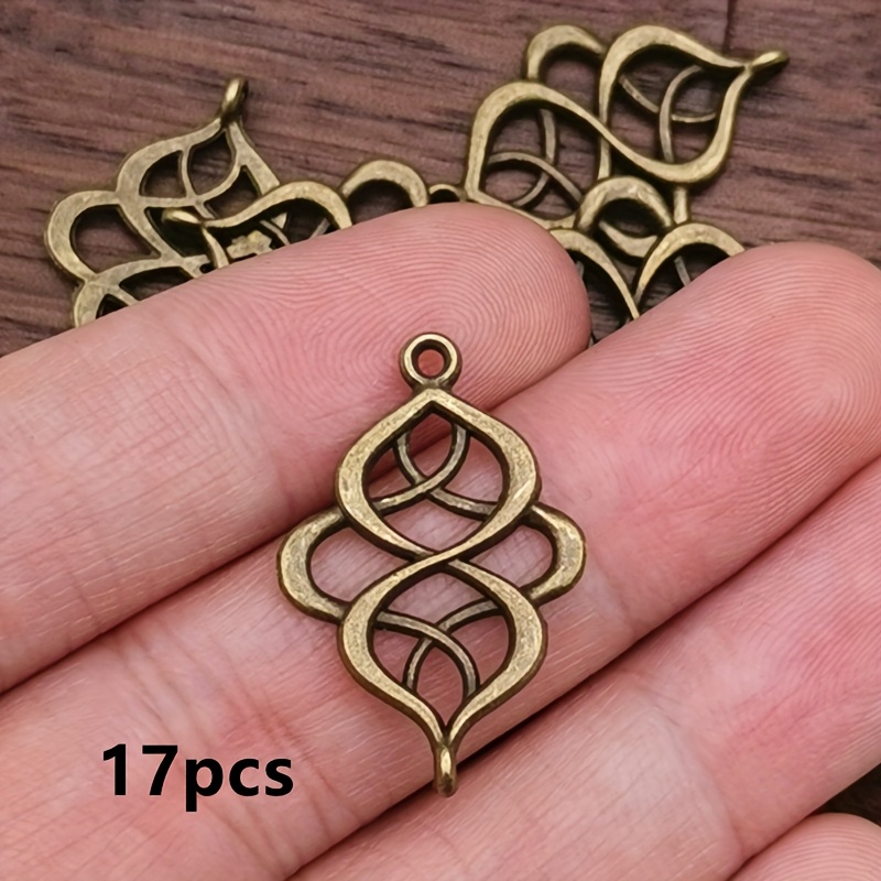 E-shop 17-teiliges, mehrfarbiges chinesisches Knoten-Anhänger-Verbinder-Set, Schmuck-Ergänzungen im Bohemian-Stil, handgefertigtes