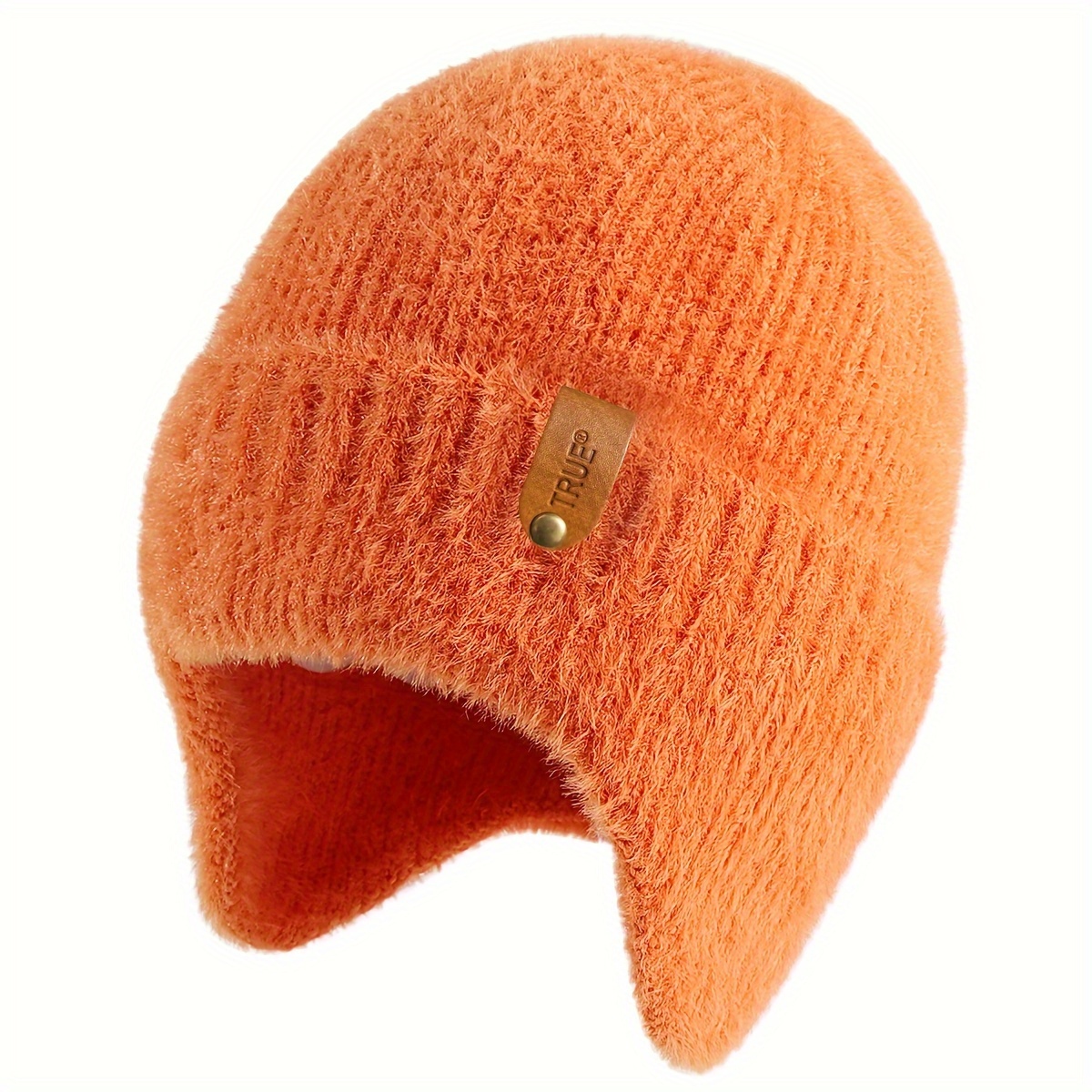 TEMU Comfortable "true®" Minimalist Winter Hat, Unisex Soft And Warm Ear Protection Knit Hat, Fluffy Brimless Beanie, Solid /winter Ski Hat,