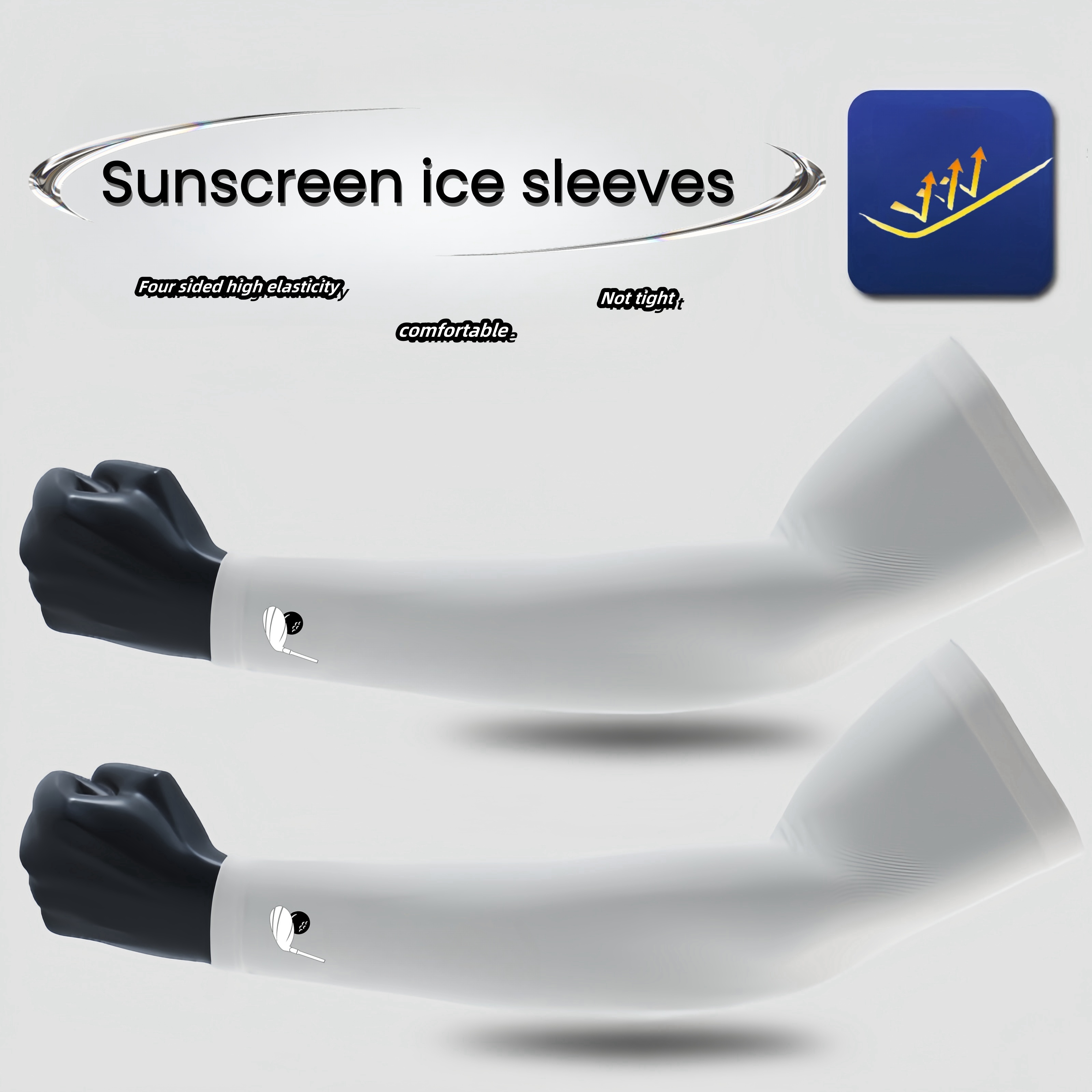 Golf Sleeves - Unisex Ice Fiber Arm Covers za poletne športe in zunanje dejavnosti - 1 par hladilnih in udobnih golfih zaščitnih rukavov,