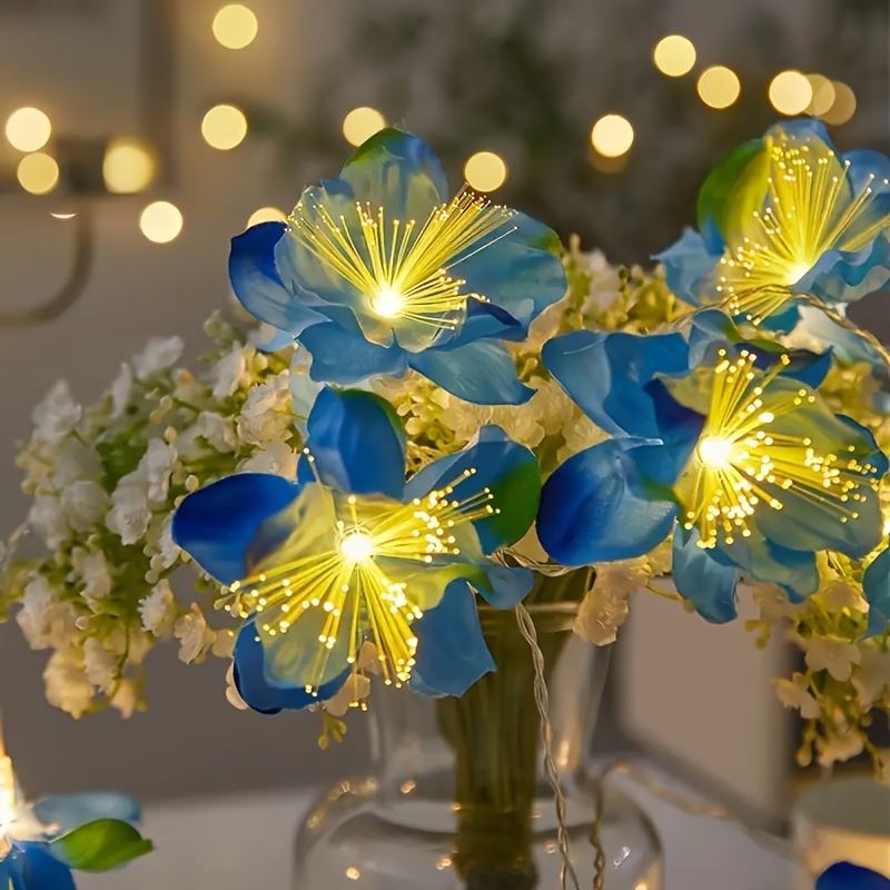 faseroptische blumen lichterkette 4 92 fuß lang 10 led
