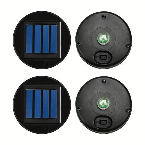 1 set of 4 solar lantern heads with led lights outdoor waterproof ip65 solar lantern replacement kit nickel battery ideal for yard and garden decoration solar charging system decorative solar lights durable plastic housing
