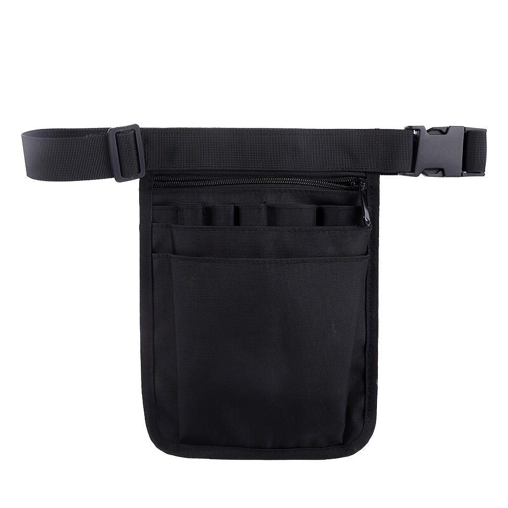 TEMU 1pc Sac Banane Noir Tendance, Sac de Rangement d'Outils, Sac Multifonctionnel d'Infirmière, Sac à Ceinture Décontracté, Sac Banane Compatible
