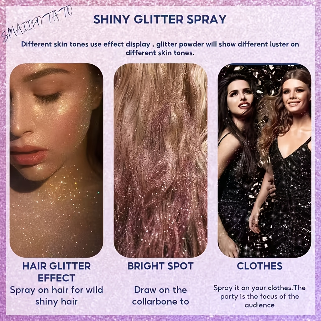 a shimmering highlight spray for hair that offers gentle anti     moisturizing for hair face body and collarbone   holiday and wedding celebrations Product details 3