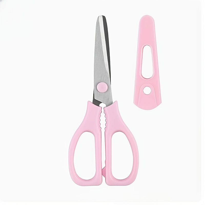 TEMU 1pc Scissors, 1pc Scissors Set, Precision Round-head Scissors, Suitable For Paper, Fabric And Thread Cutting, Multi-functional Hand Scissors,