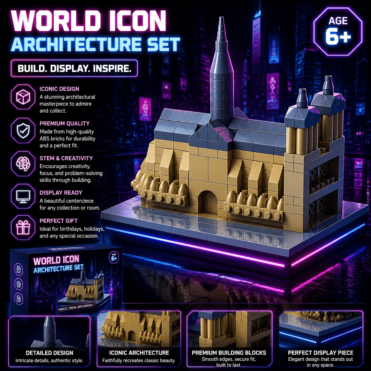 World Famous Architectural Building Blocks, Creative Gift