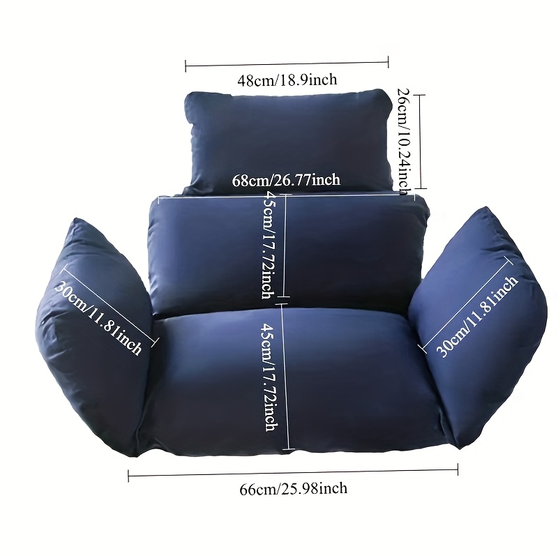2025 new style modern hanging chair cushion only cushion no chair thickened garden chair high back cushion patio rocking chair cushion body pillow lightweight chair cushion seat cushion suitable for courtyard indoor and outdoor gifs for mom Product details 3