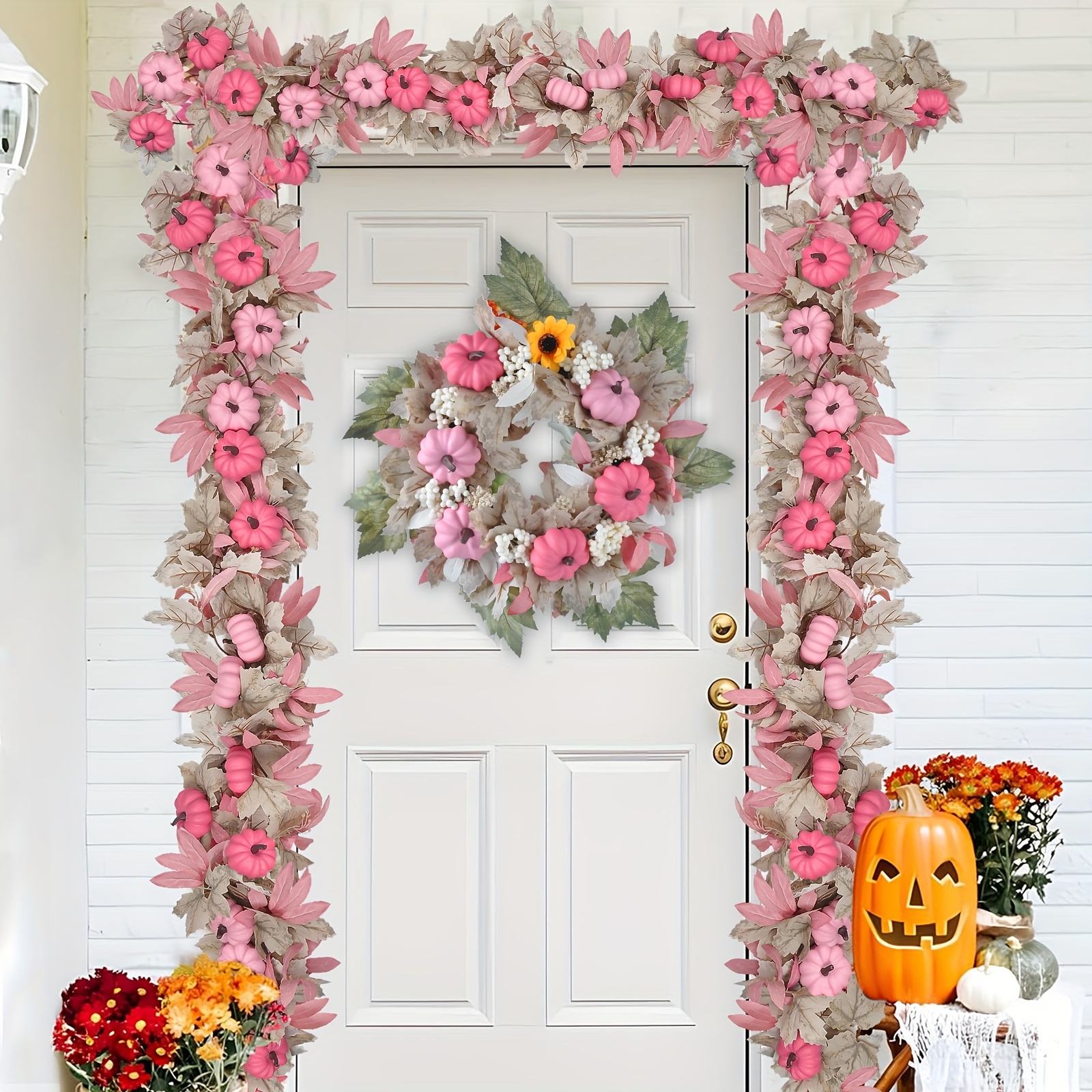 1 decoration autumn maple leaf pumpkin garland - Temu United Kingdom