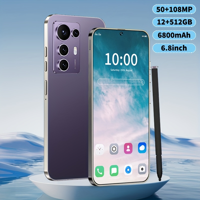 artikel foto 2025 Nieuwe S25 Ultra Ontgrendelde Mobiel: 108MP Professionele Camera & 50MP Selfie, Langdurige Batterij, 6,8" Scherm, 12+512GB, Android met Cadeau Accessoires - Ideaal Verjaardagscadeau voor Hem/Haar, Hoogwaardige Telefoon, Dagelijkse Gebruikers Telefoon, Hoogwaardige Mobiel,Stijlvol Ontwerp