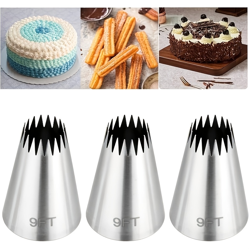9ft   cookie   icing nozzle stainless steel baking tool extra large size