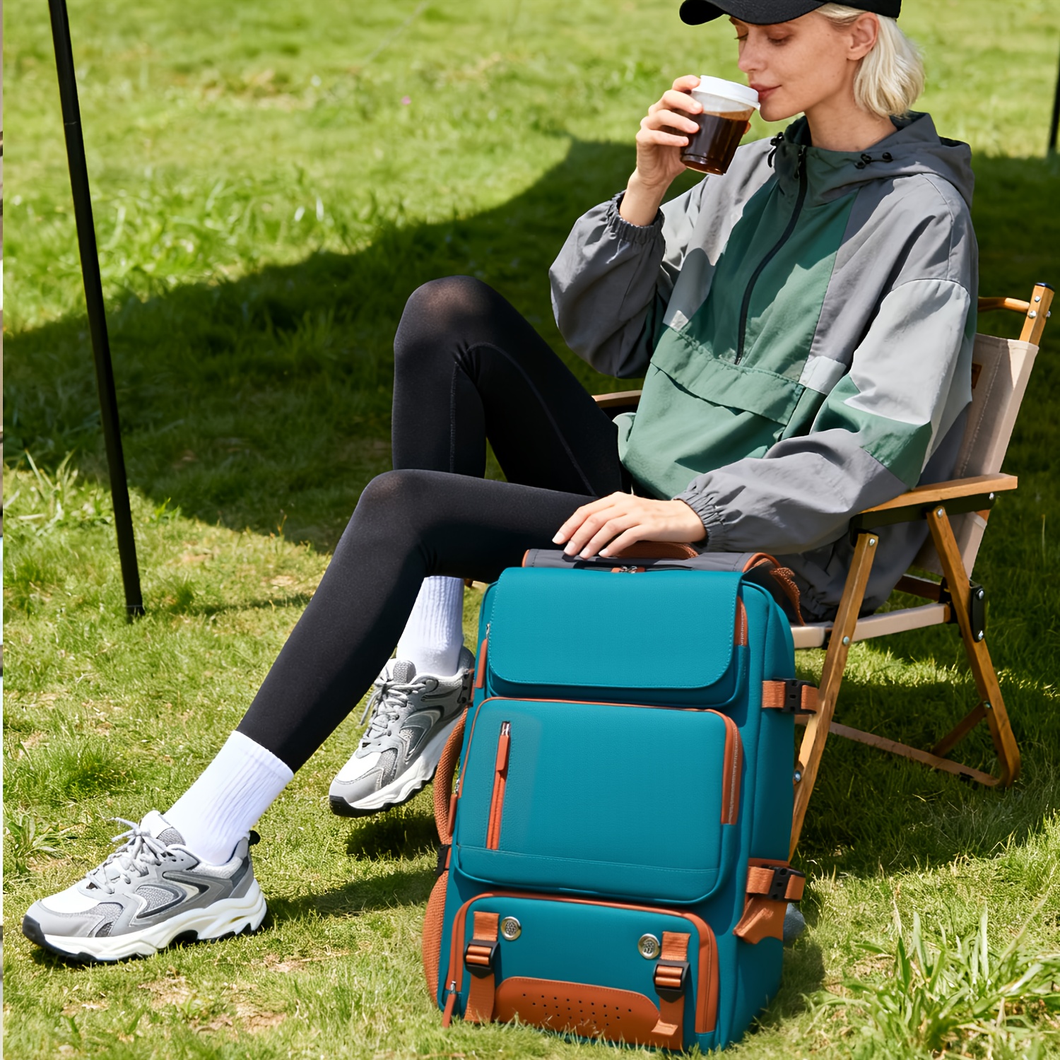 TEMU A Versatile Large-capacity Backpack For Students, Suitable For Short Trips, Laptops, And Uses, Including Dual Shoulder Straps And A Convenient Carry Option