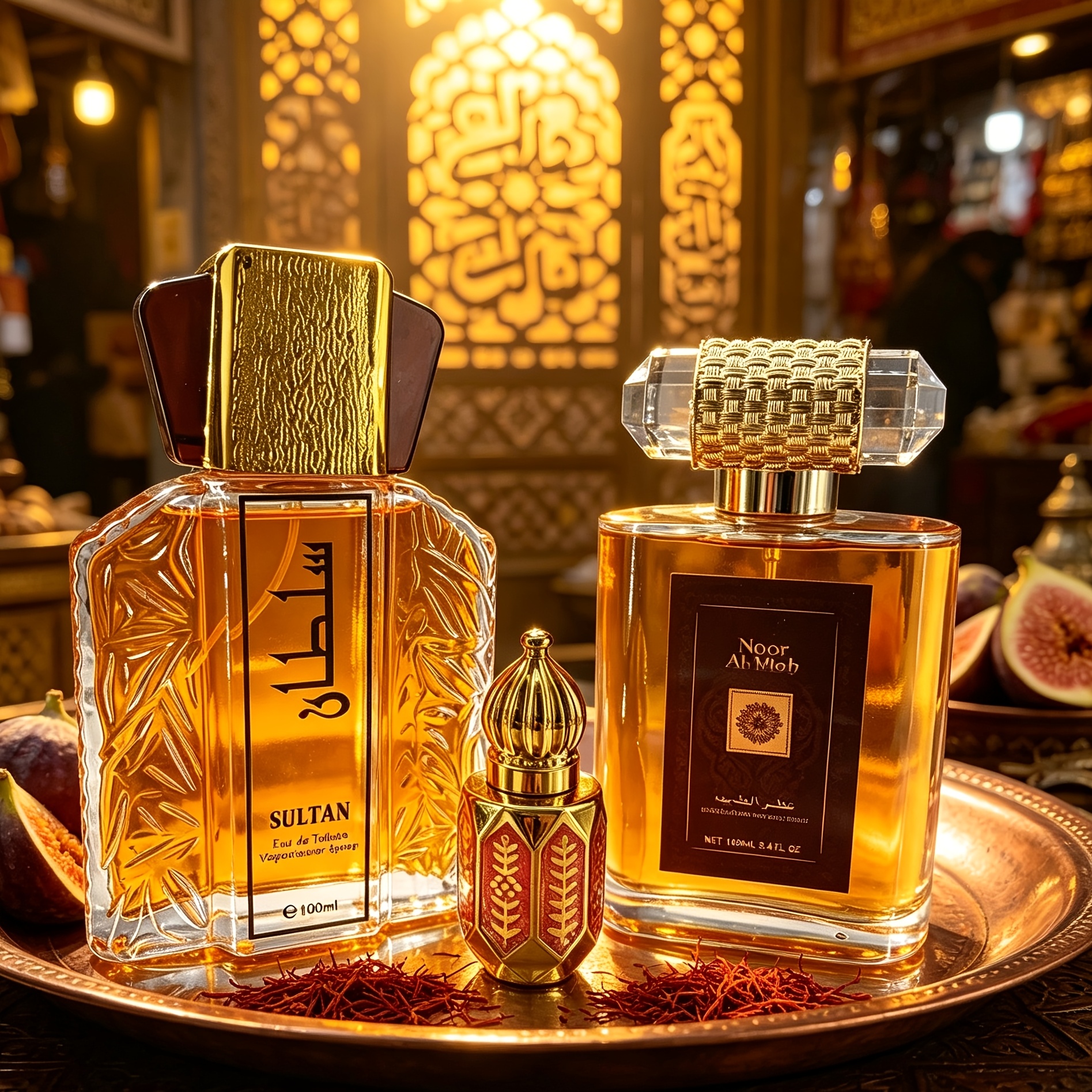 Image of 3pcs Warm Arabic Perfume Set | 2×100ml Men's Edt + 10ml Portable Essential Oil, Exotic Scent, Ideal For Gifting & Daily Perfume