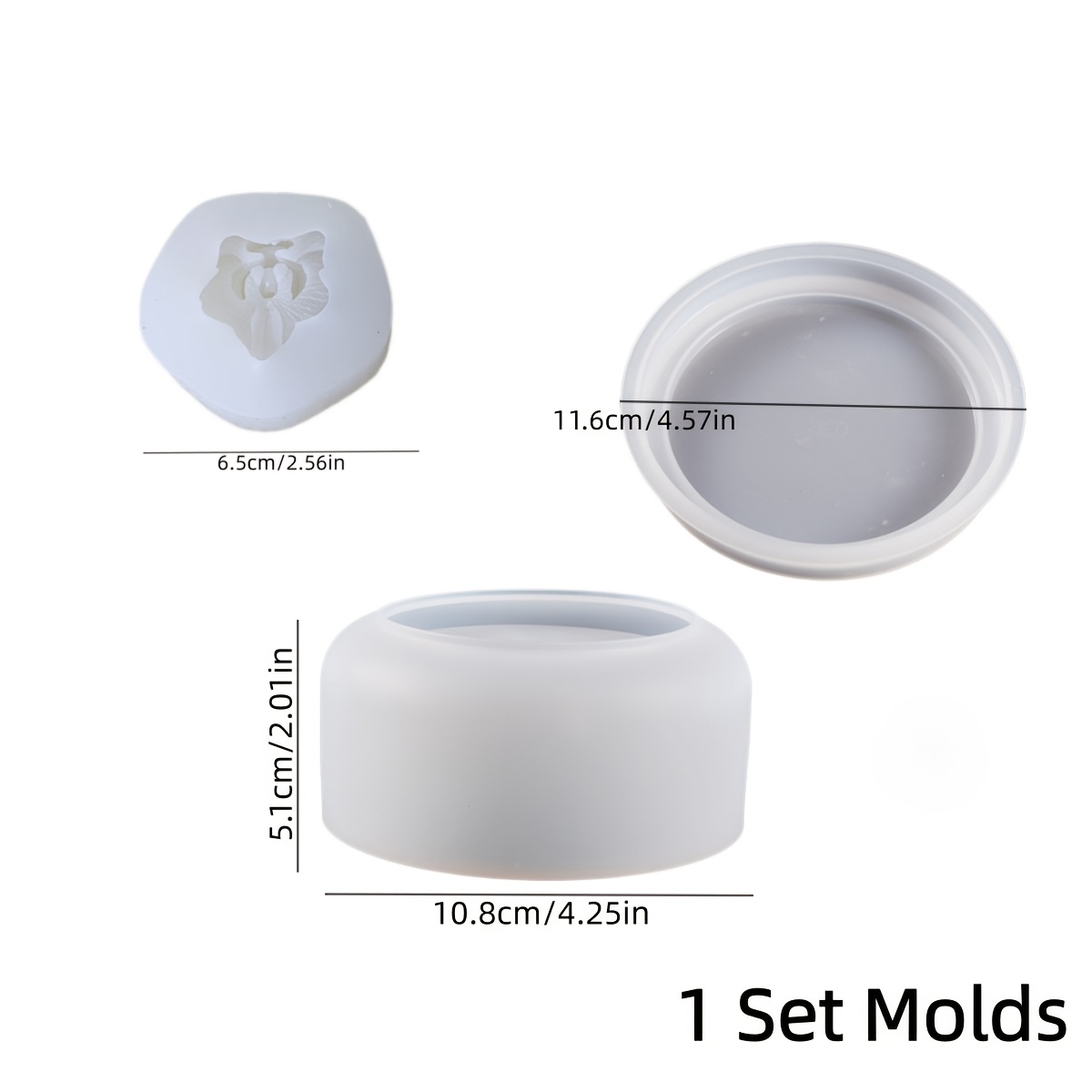 TEMU Stampo in resina e silicone SILIKE LUFEI per candele fatte a fai da te, portagioie e stampi per coperchi - Stampo per epossidica con di cilindro