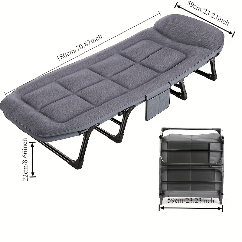"TITAN Heavy-Duty camping Bed with Flip-Up Mattress | 600LB Ultra-Supportive Stand | 74-Inch Portable Camp bed & Guest Bed for Adults" 14 "TITAN Heavy-Duty camping Bed with Flip-Up Mattress | 600LB Ultra-Supportive Stand | 74-Inch Portable Camp bed & Guest Bed for Adults" - Image 14