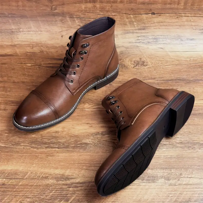 *'s Lace-Up *-Calf Oxford Derby Boots, Solid Brown, Comfortable * Short Boots for Casual Business and Parties, Ideal Gift for Boyfriend, Students, and *-Aged * Gift for * | Classic * Boots | Boots *'s Lace-Up *-Calf Oxford Derby Boots, Solid Brown, Comfortable * Short Boots for Casual Business and Parties, Ideal Gift for Boyfriend, Students, and *-Aged * Gift for * | Classic * Boots | Boots