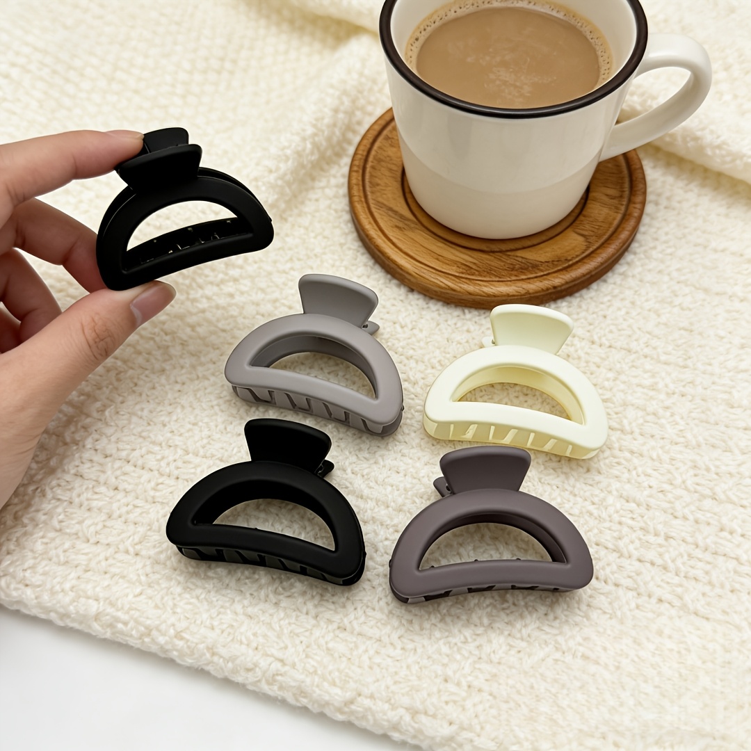 TEMU Juego de 5 Horquillas Curvas Antideslizantes (Compra 4 y Llévate 1 ) Accesorios de Pelo Mate Ideales para a Día y el Trabajo