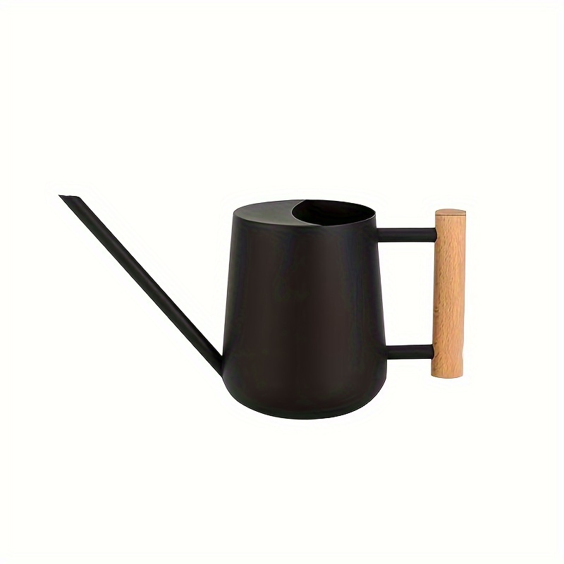 1000ml Wooden Handle Long Spout Stainless Steel Watering Can For Watering Flowers At Home