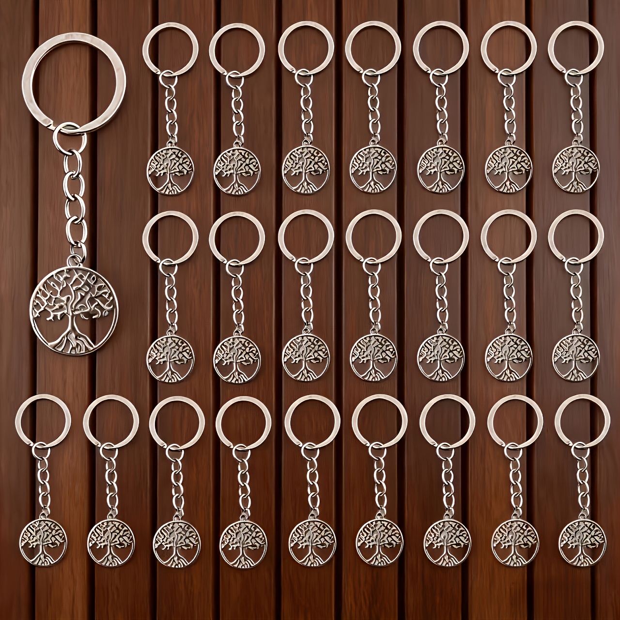 TEMU a Lei/Lui un Set di Portachiavi in Metallo Albero della Vita da 24 Pezzi - per Dipendente, Regalo di Apprezzamento per Collega, sia per che per