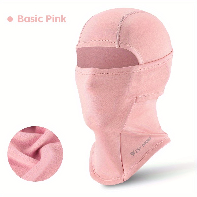 TEMU WEST BIKING Masque de ski d'hiver coupe-vent Respirant Doublure en polaire anti-transpiration pour chaleur Haute élasticité extensible