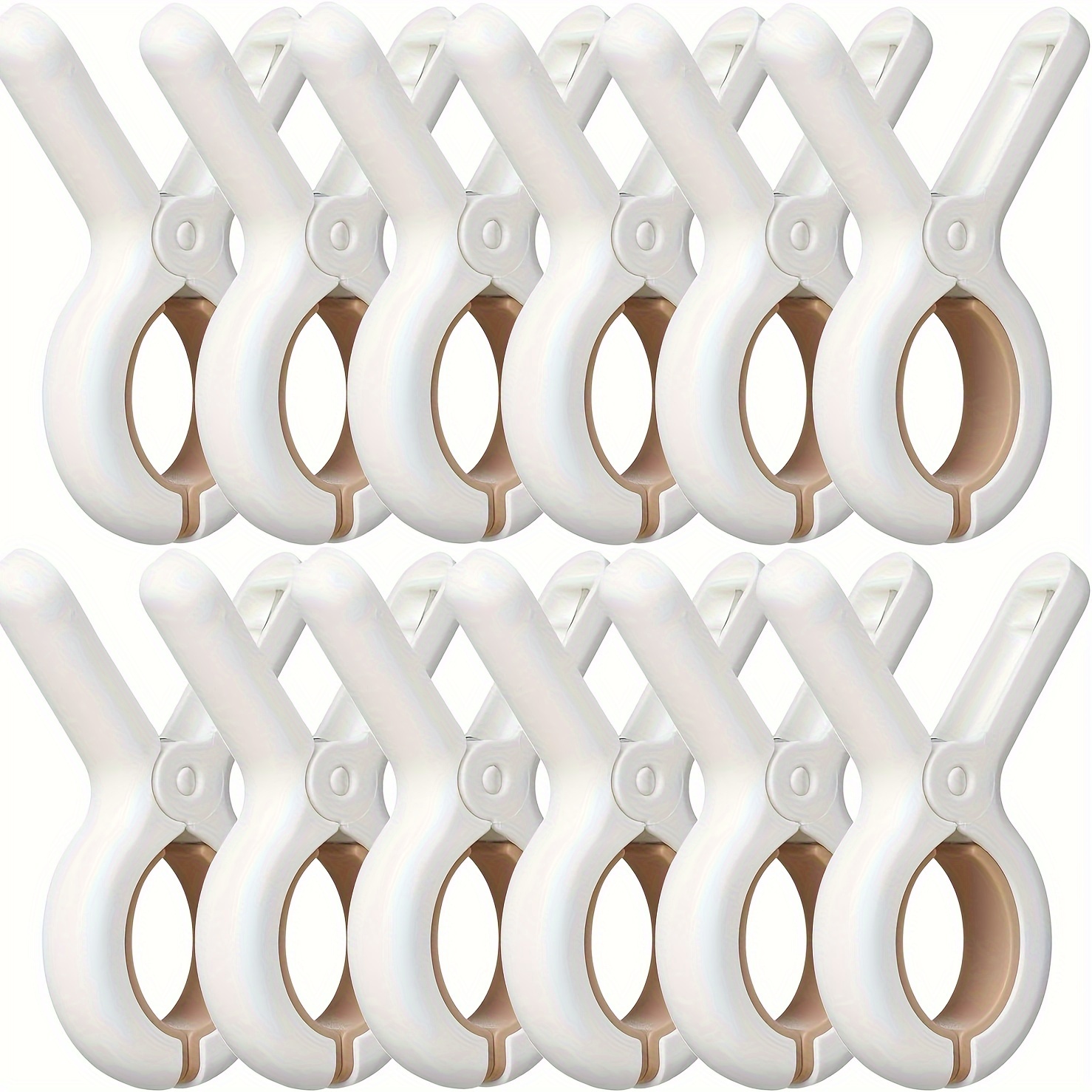 

12pcs/set Beach Towel Clips, Heavy-duty Plastic Clothes Pins, Quilt Drying Clips, Windproof Clothes Clips, Home Supplies