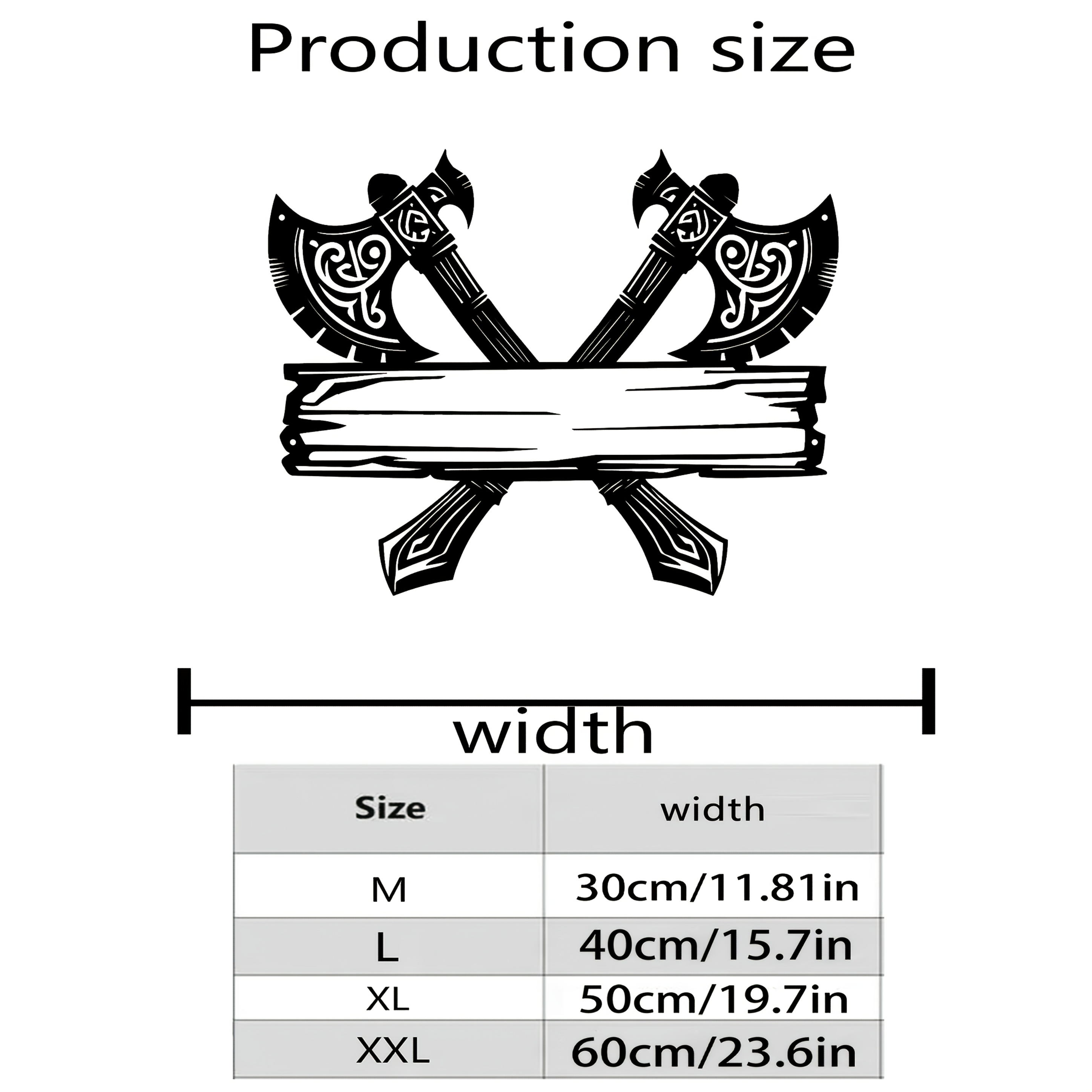 TEMU 2d Flat, Customizable Viking Metal Wall Decor - Personalized Decoration, Suitable For Home Or Outdoor, Black With Exquisite Axe Design, Reusable