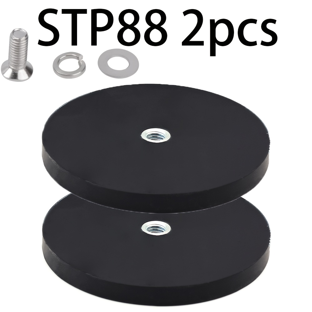 D88mm Magnets With A Coating, Featuring A Magnetic Base Mount That Prevents Scratches, Equipped With An M8 Female Thread Hole Suitable For Led Lights, Cameras, And Tools