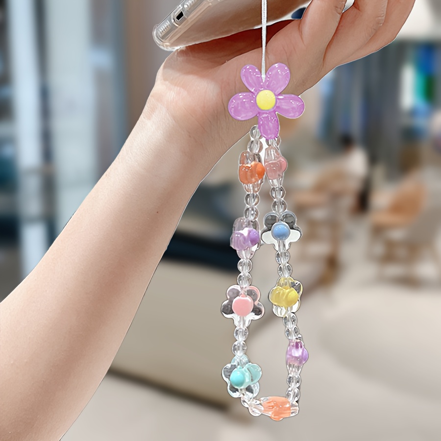 スマホアクセサリー DECO depuis 1985 3D FLOWER MALTI CHAIN 3D Flower Pearl Chain Phone Case For Xiaomi Redmi Note 12 4G 9 8