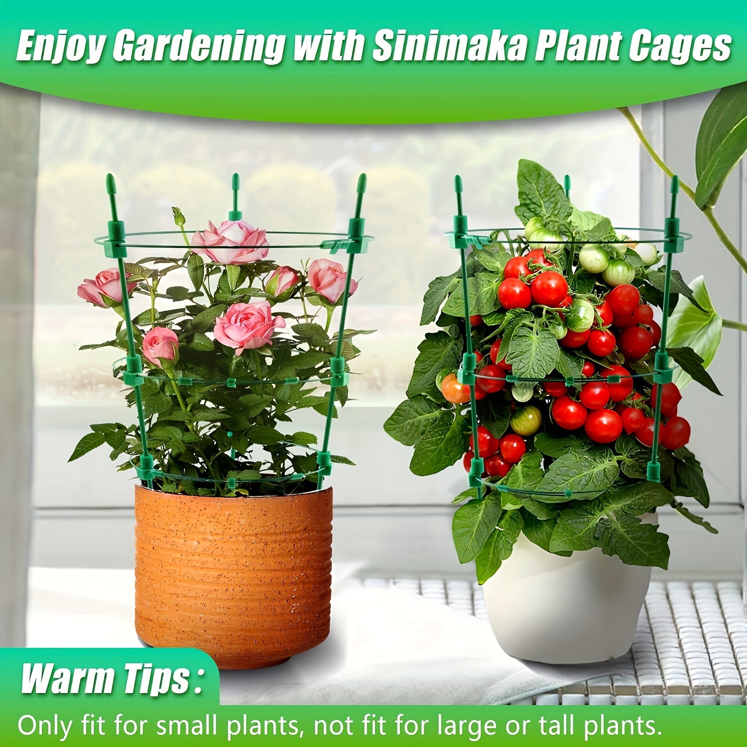 Giant Tomato Cage Kit Adjustable Sturdy Fiberglass Support Temu