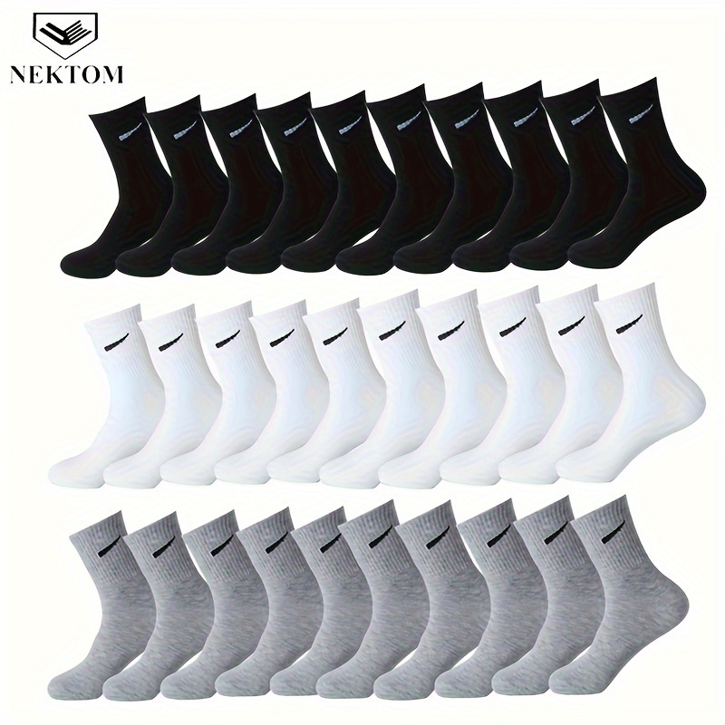 

Nektom-10/30 Medium Tube Socks For All , Simple And Comfortable Combination Socks For Couples