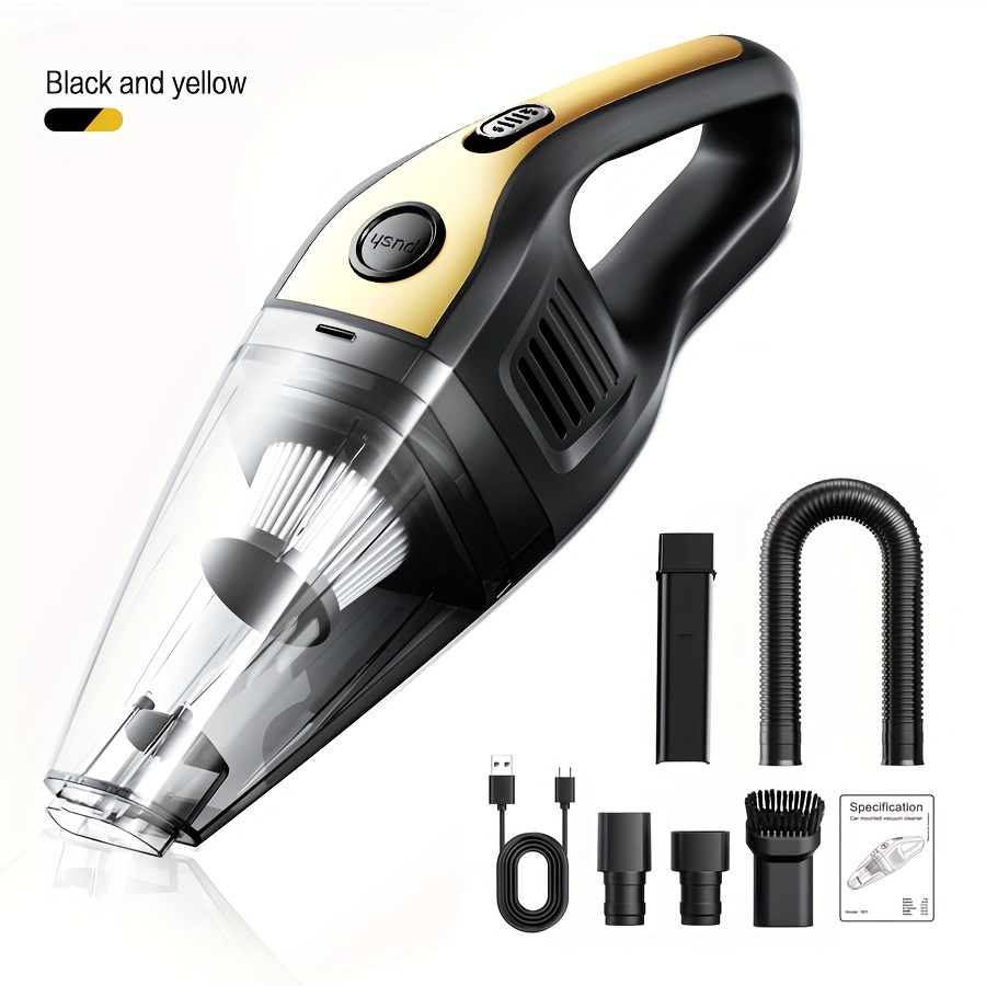 Powerful 5000pa Cordless Handheld Car Vacuum Cleaner with USB Charging for Cars, Homes, and Pet Hair Removal