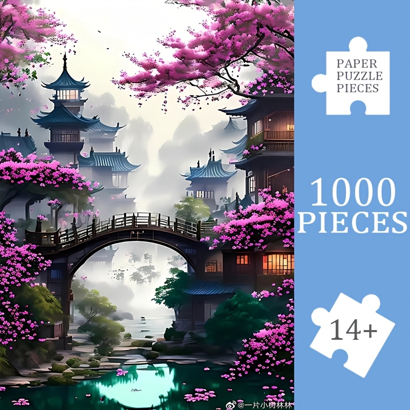 

1000pcs Traditional Chinese Architecture - Large 19.7x27.6 Inch High-quality Thick And , , Portable Art Decor, Frameless Diy Enthusiasts, Ideal Birthday, Christmas, Halloween, Thanksgiving Gift