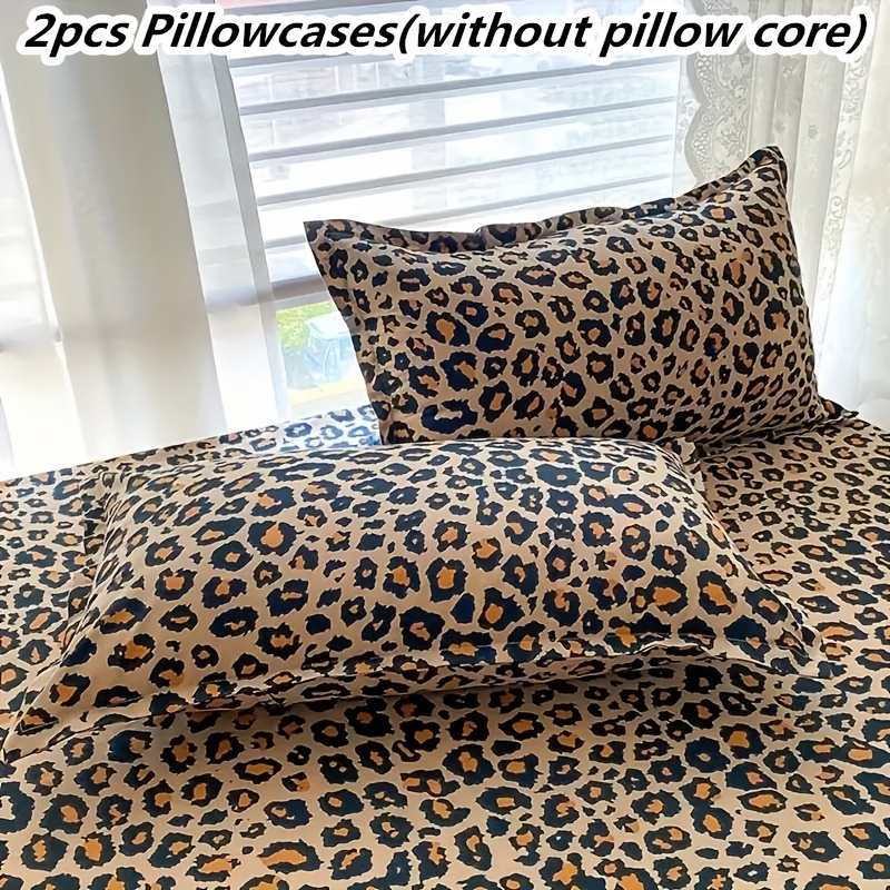 TEMU 2 Fundas de Almohada con Estampado de Leopardo, Envoltura para el de la Almohada
