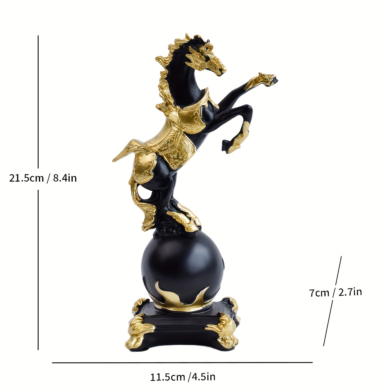 TEMU 1pc Creative Contemporary Resin Statue, Elegant Resin Horse Sculpture, Home Decor Art For Office, Living Room, - Perfect Christmas, Thanksgiving