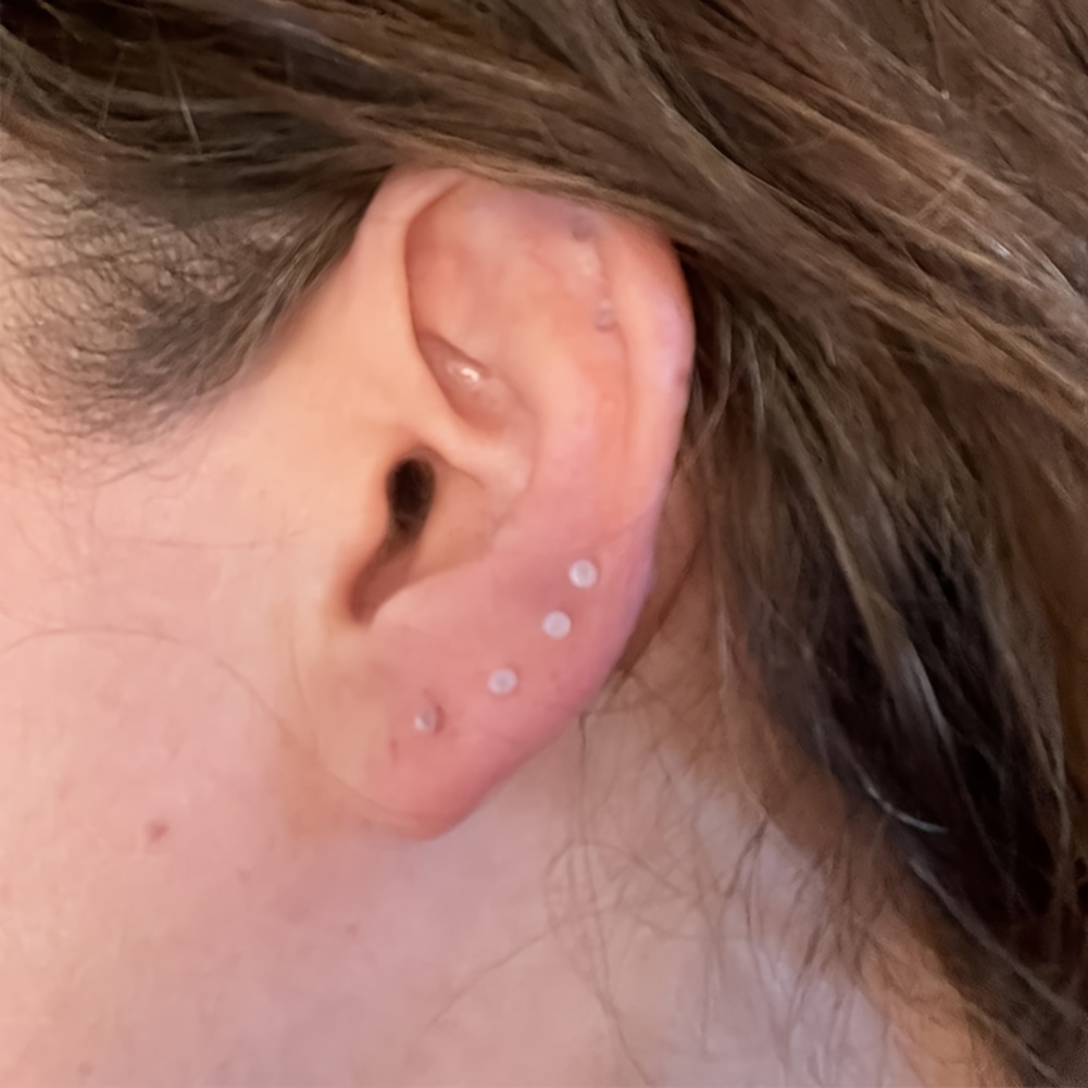 Plastic Daith Earrings 24 32pcs Clear Piercing Retainers Flexible