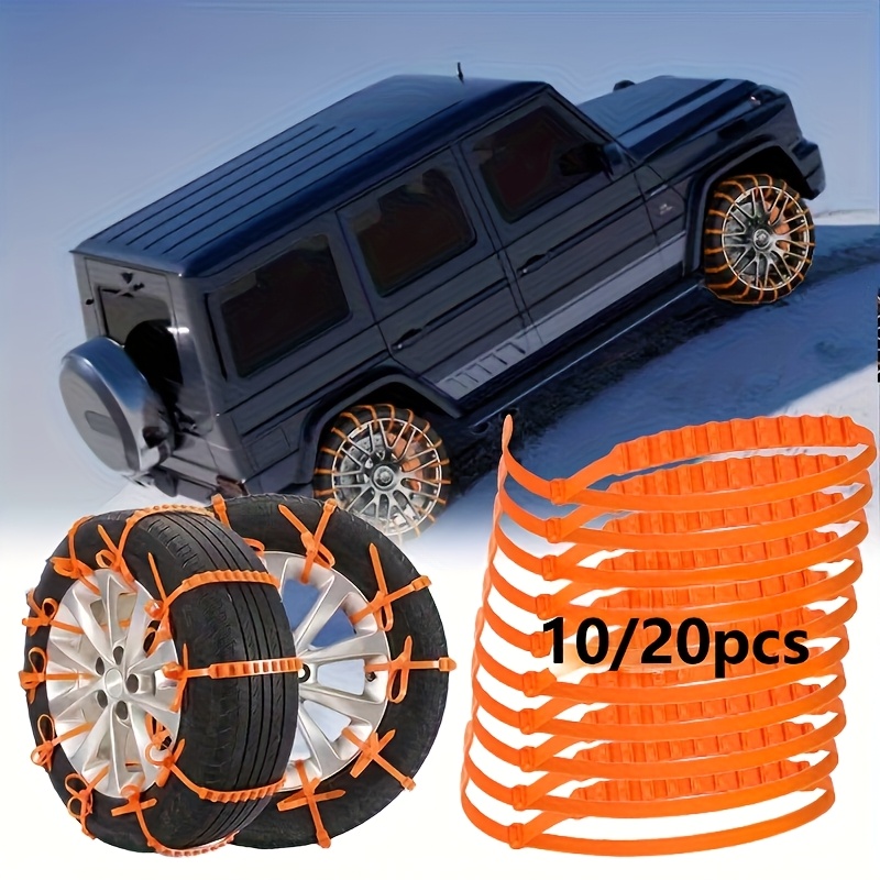 50 pack car emergency snow chains winter driving anti slip   ice and snow chains for cars suvs and trucks tire grip enhancer for   terrain Product details 0
