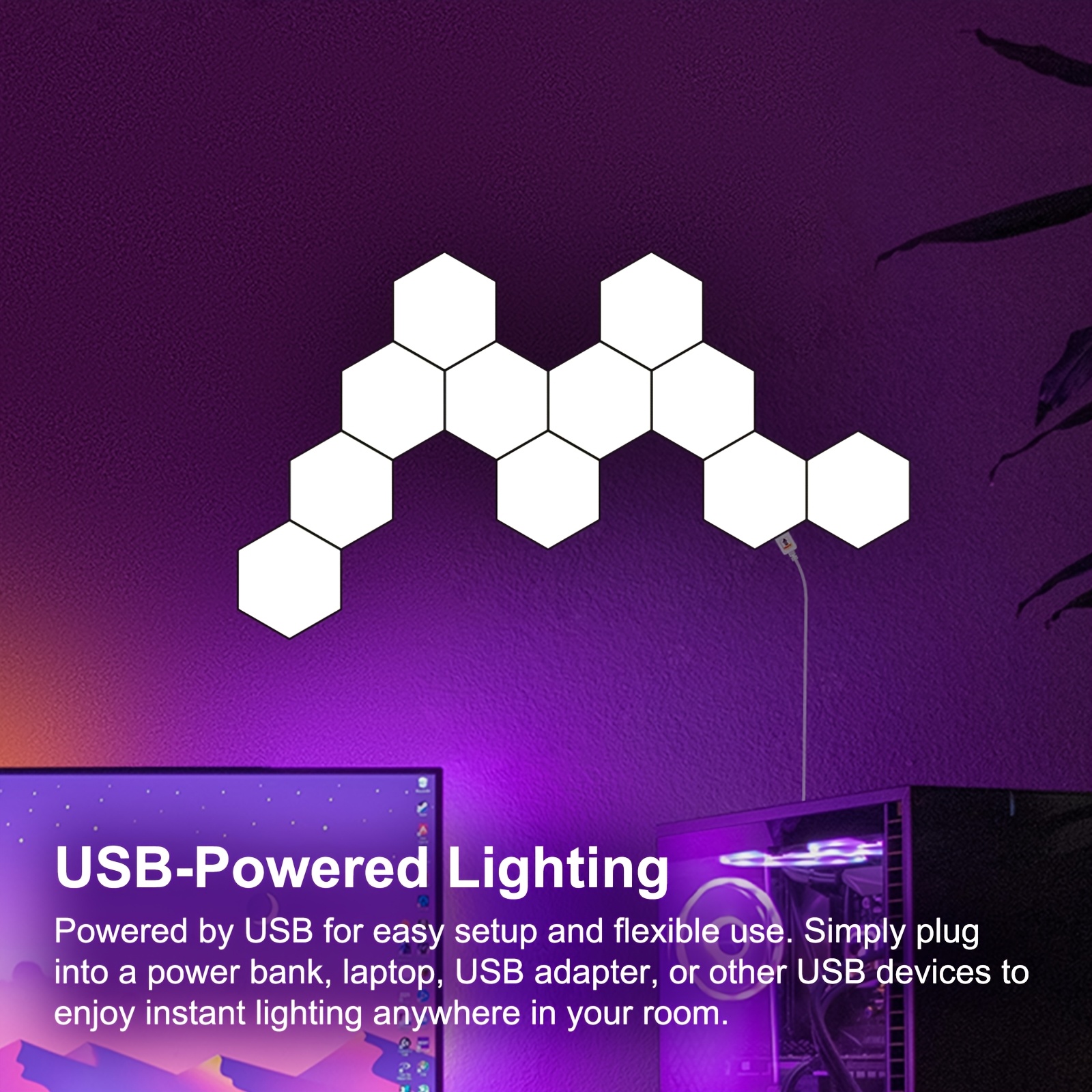 Smart LED Hexagonal Touch Light, DIY Splicing Light
