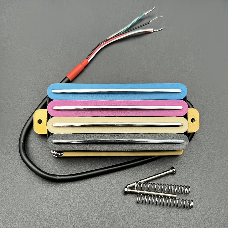 Electric Guitar Pickups, Four Coil Dual-Blade, High Output, Metal Playing-Compatible, Non-Electric, Ceramic Material, Guitar Accessorie