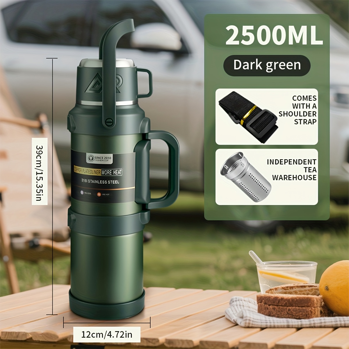 1pc Large Capacity Insulated Bottle, Insulated Kettle, Insulated... product image 15