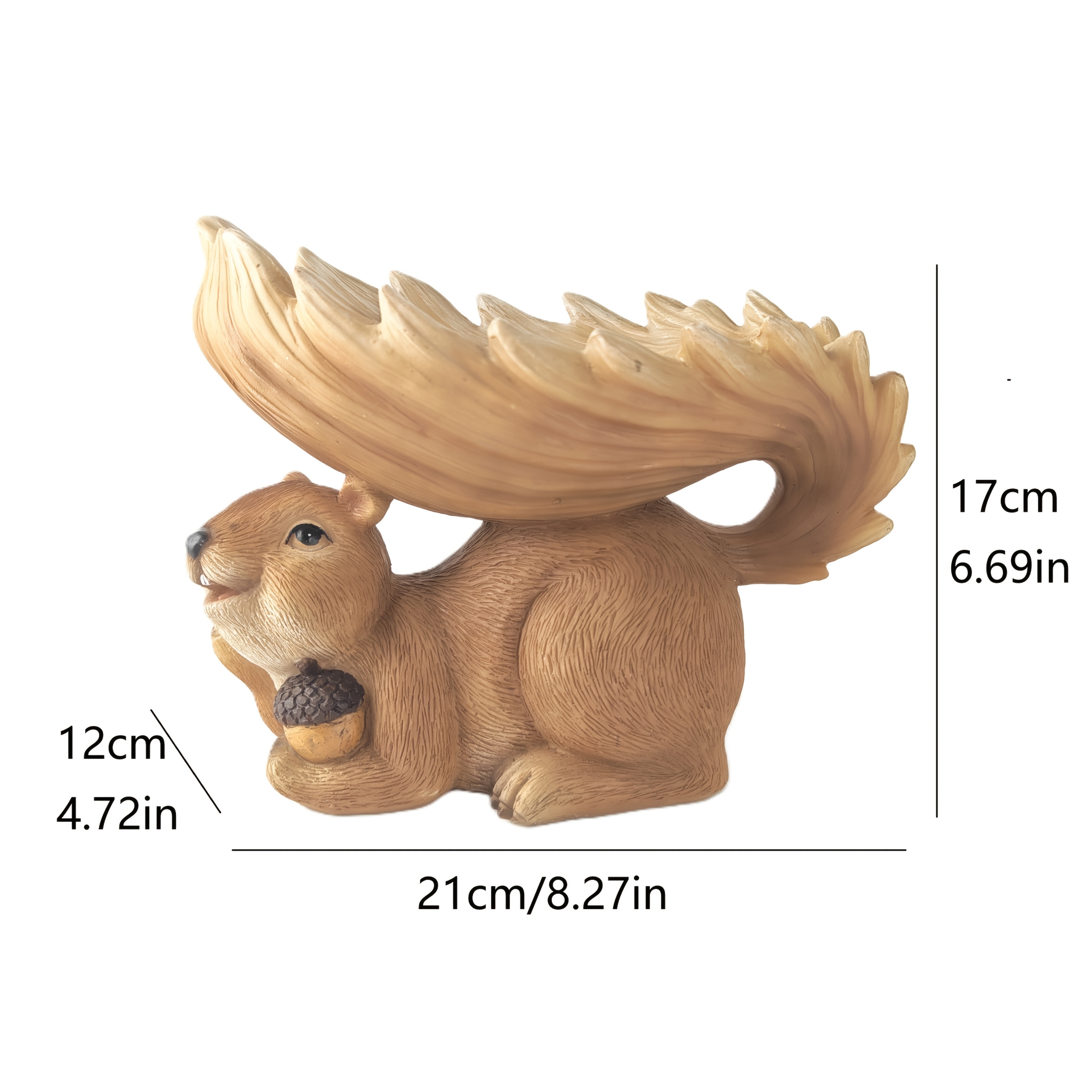 TEMU Decorazione per la casa 1 pz Statuetta in resina con ghianda, statua con grande e soffice per , mantelpiece, mensola, interni, esterni, ,