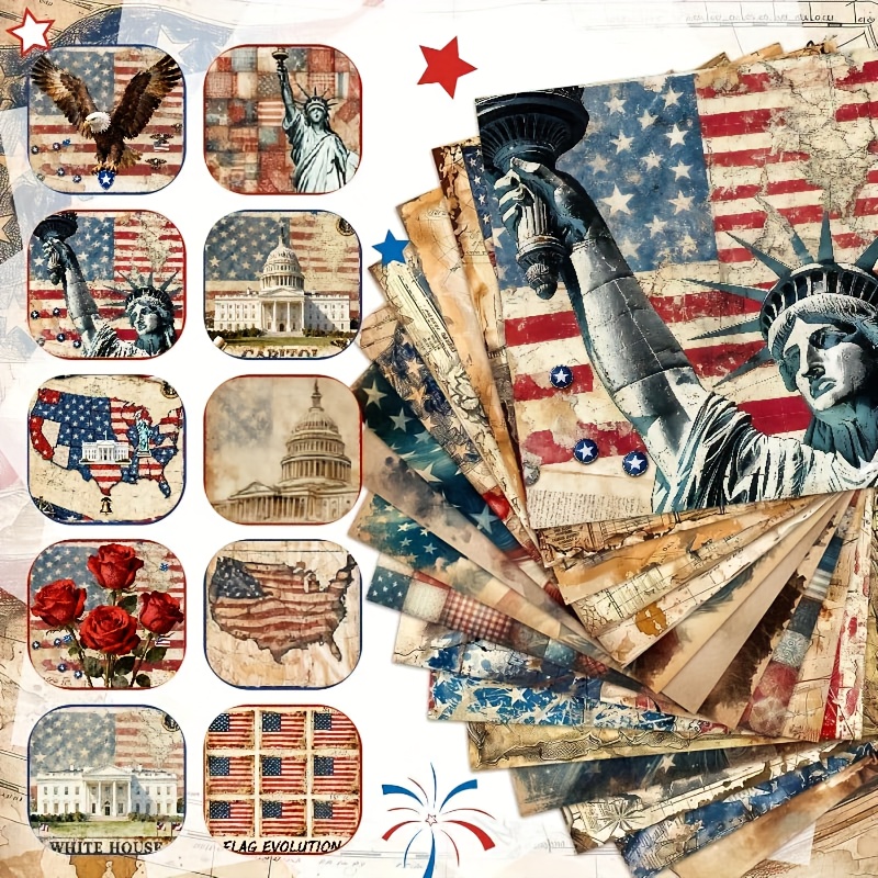 TEMU 100pcs 10*10cm (3.9*3.9in) Vintage Day Theme Series, Printed Handmade Fabric, Handmade , Strips Diy Assembly Craft Materials, Includes Assorted