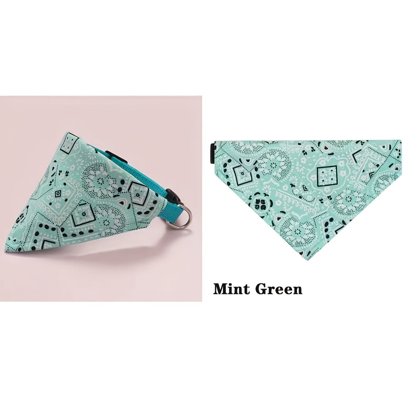 1pc fashionable printed dog bandana adjustable dog collar pet drool bib suitable for small dogs Product details 1