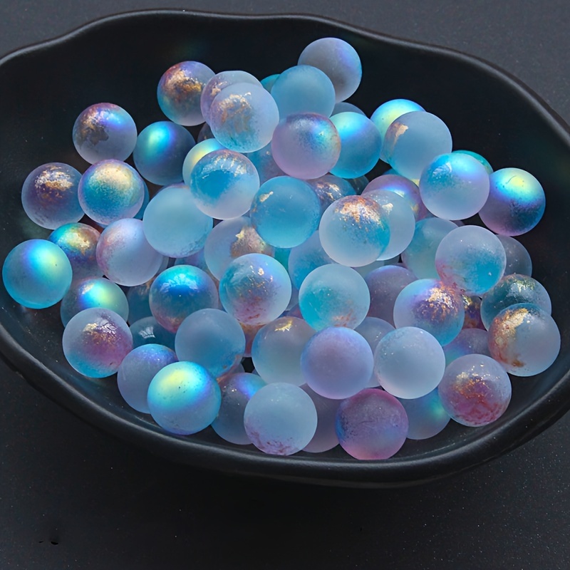 

10pcs 12mm -the- Beads - Vibrant Polished Stones For Diy Crafts, Jewelry Making & Aquarium Decor