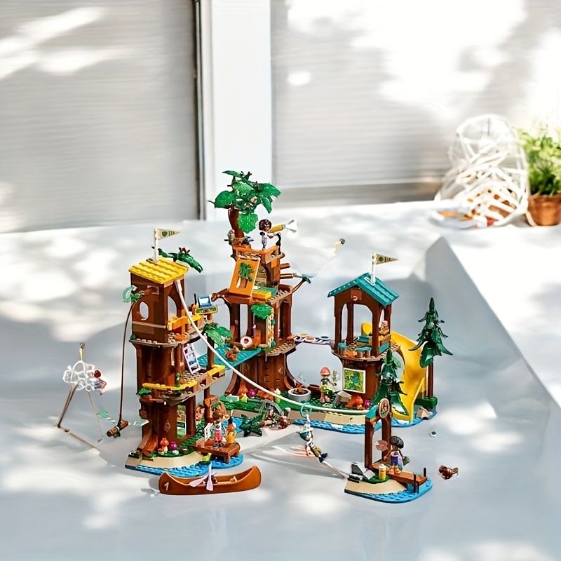 European Version, LEGO 42631 Friends Adventure Camp Treehouse Toy, Summer Toy Set with 5 Mini Dolls And 5 Animal Toy Dolls, Perfect Gift for Kids Aged 8 And Above, Holiday Gifts
