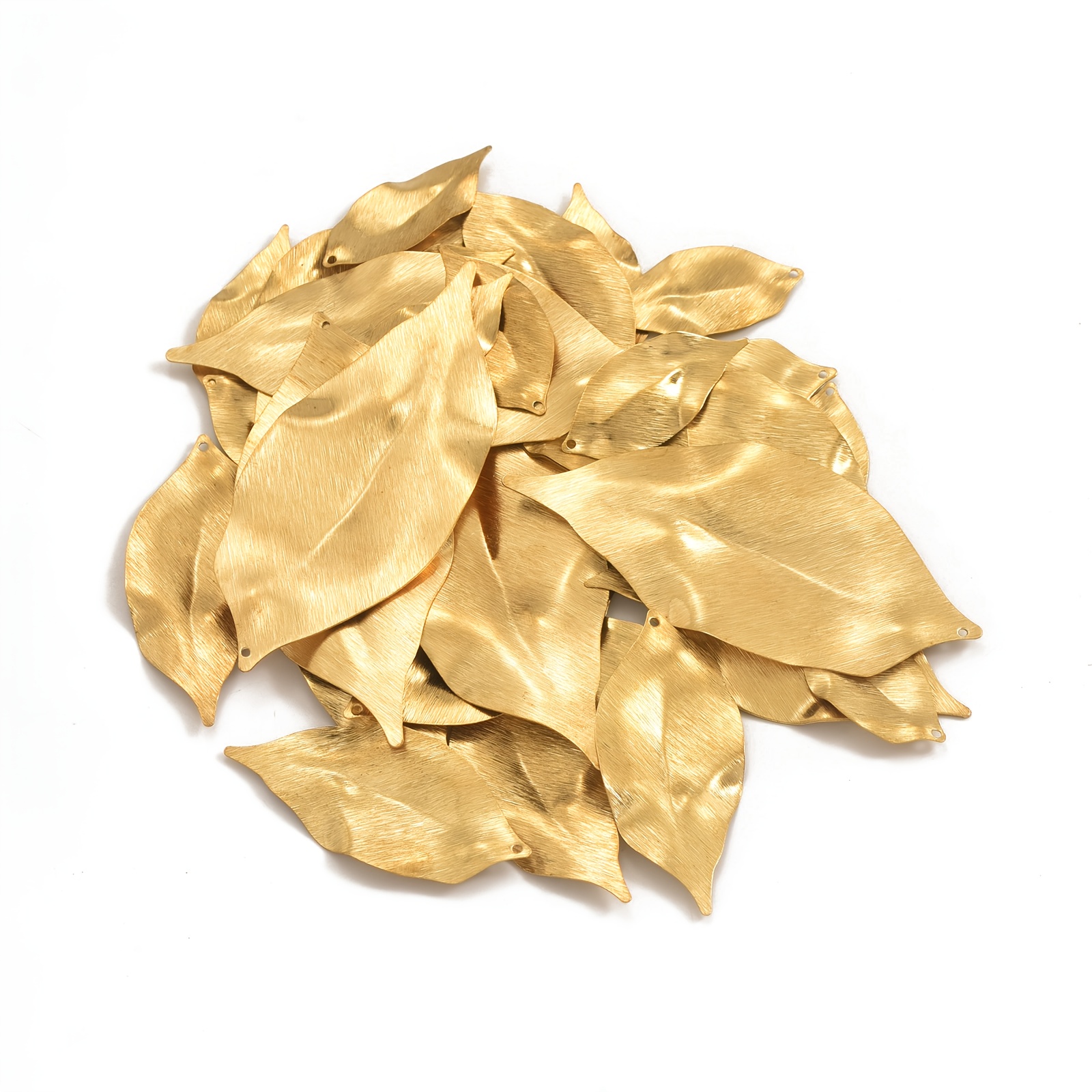 6pcs Original Brass DIY Jewelry Accessories, Leaf Pendants