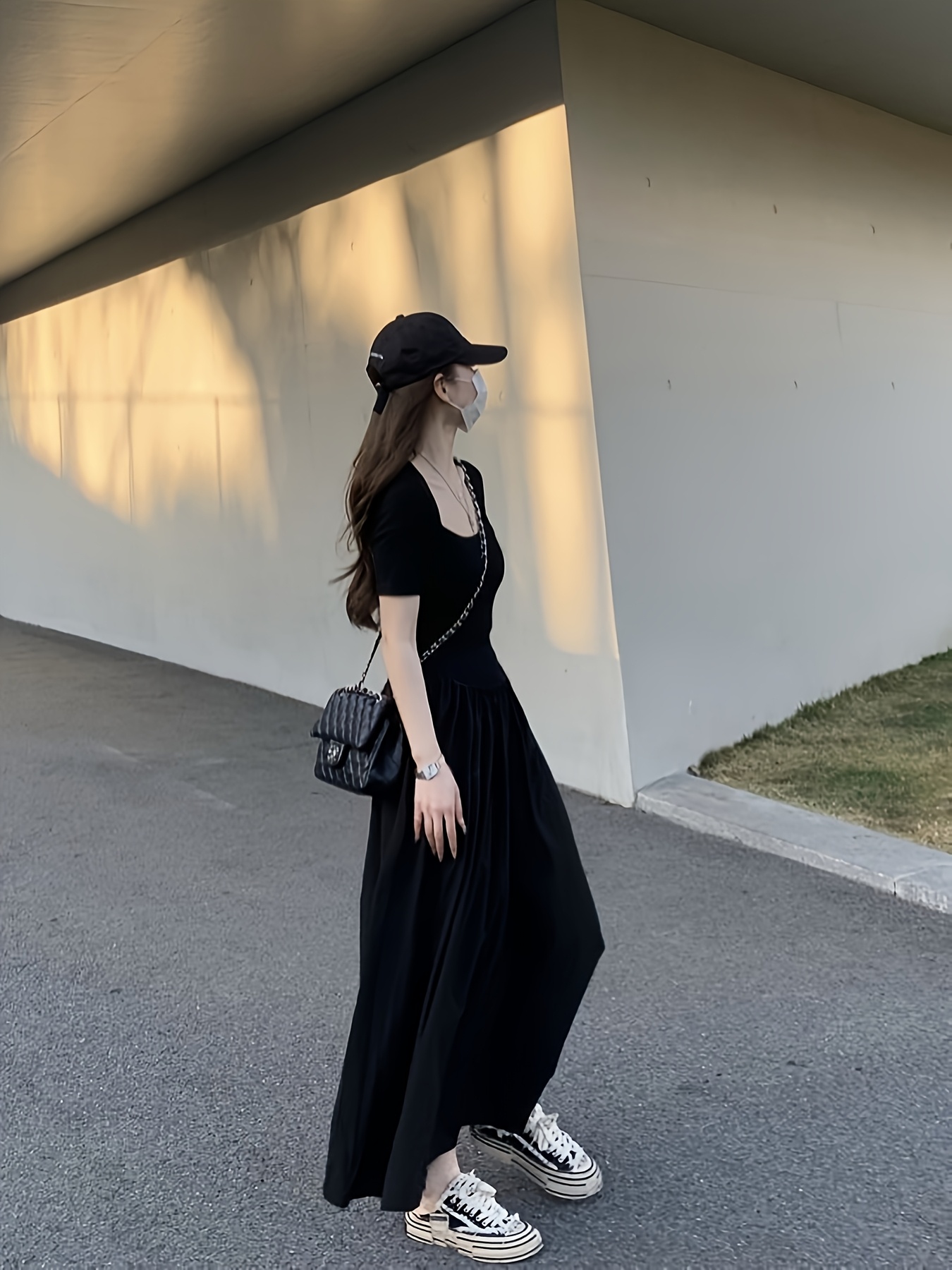 women's elegant a line knee length dress pockets fitted top Temu