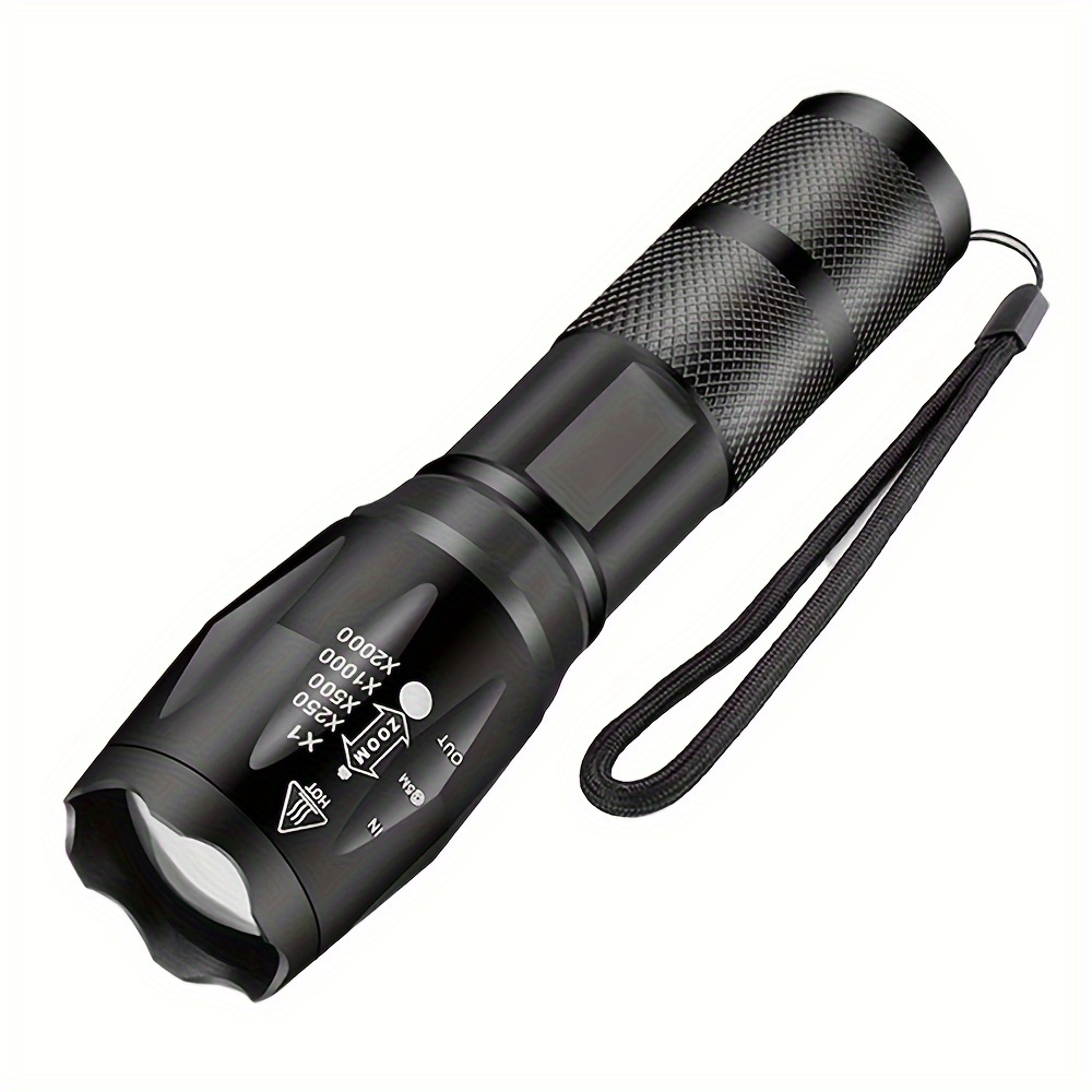 

High Power Led Flashlights, Camping Torch, 5 Lighting Modes, Aluminum Alloy Zoomable Light, Use 3 Aaa Batteries
